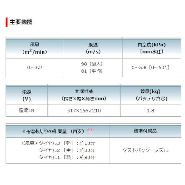 マキタ 充電式ブロワ(集じん機能付き) UB185DZ 18V(本体のみ※バッテリ・充電器別売)(snow peak社フィールドブロワ MKT-103同等品)｜shima-uji｜05