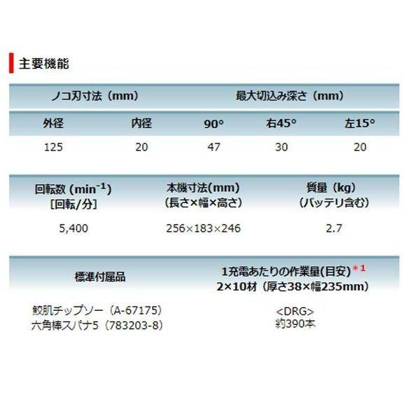 マキタ HS474DZB(黒) 125mm充電式マルノコ 18V(本体のみ)｜shima-uji｜06