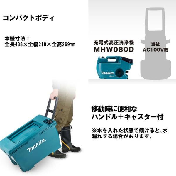 マキタ 充電式高圧洗浄機 MHW080D 充電式高圧洗浄機 36V マキタ(makita) MHW080D 充電式高圧洗浄機 36V (18V×2個) 【徹底解説