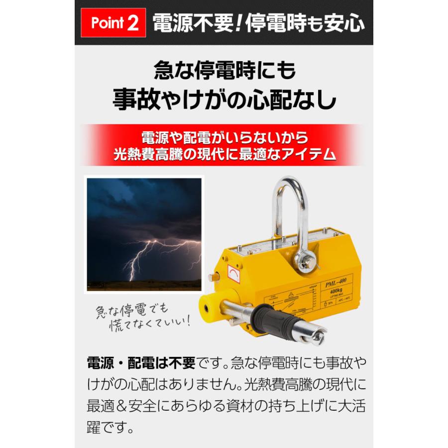 国際CE認証品】リフティングマグネット 100kg 永久磁石 吊り下げ式