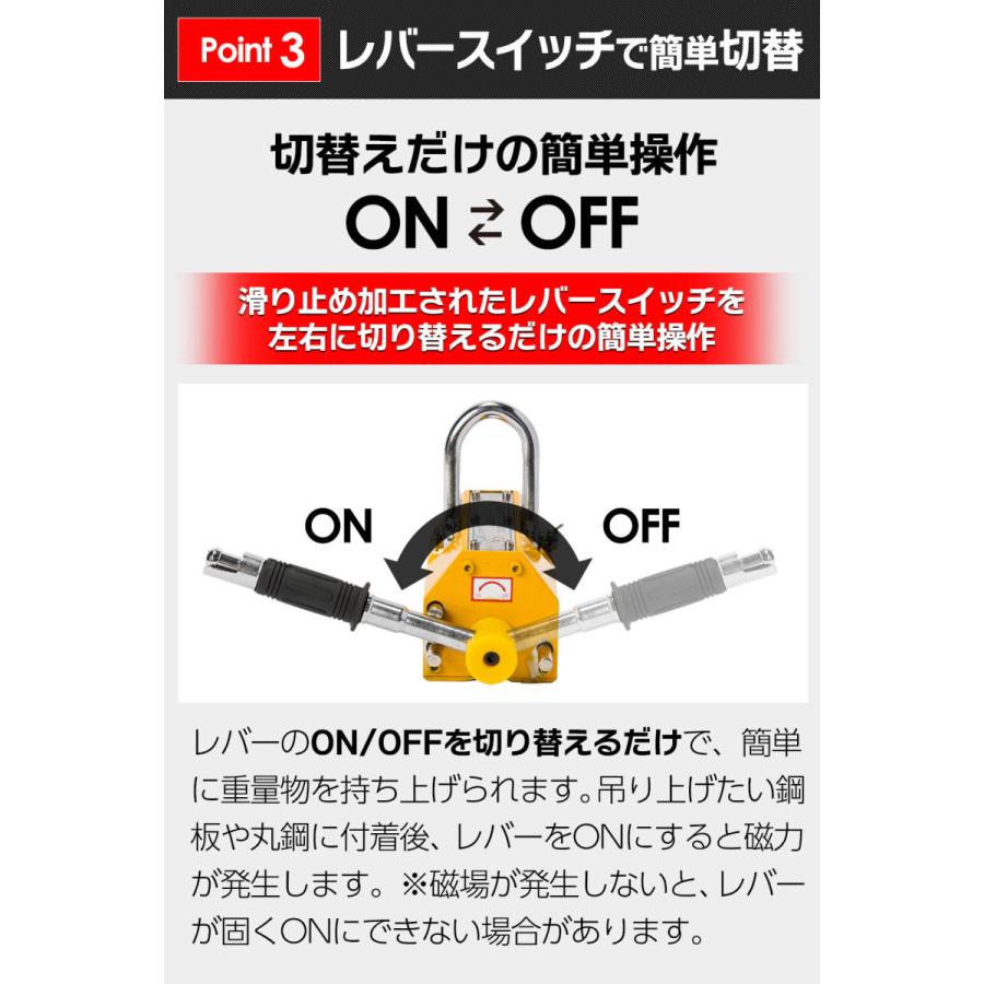国際CE認証品】リフティングマグネット 100kg 永久磁石 吊り下げ式
