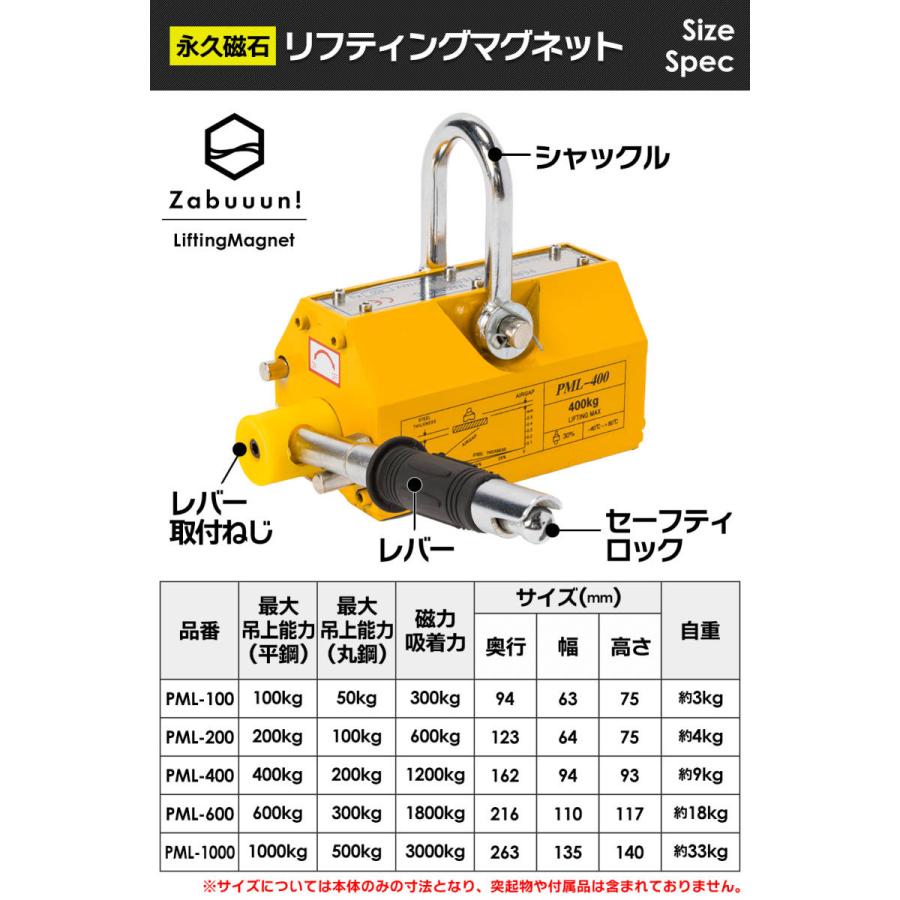 国際CE認証品】リフティングマグネット 100kg 永久磁石 吊り下げ式
