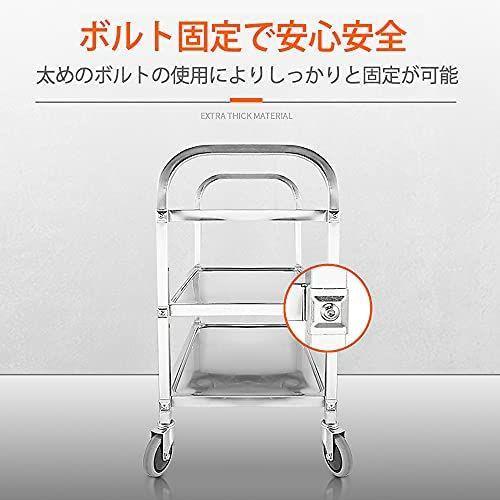 ステンレスワゴン 2段 キャスター付き キッチンワゴン 90cm 業務 ステンレスワゴン 2段 キャスター付き キッチンワゴン 90cm 業務
