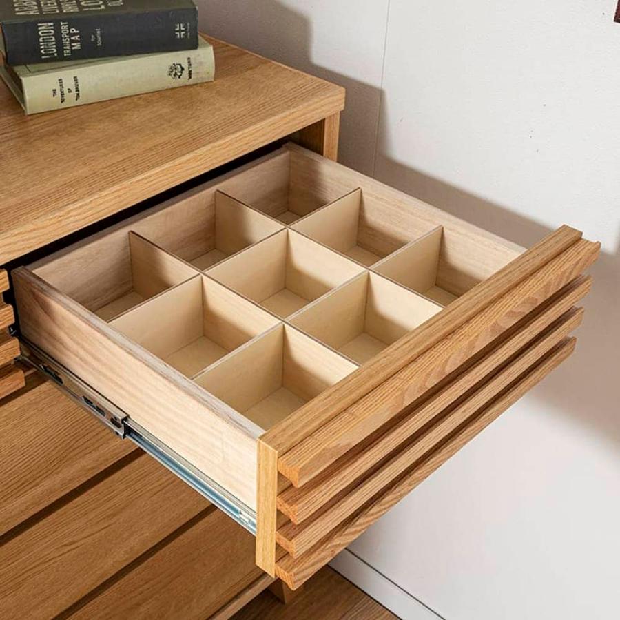 ️極美品 大川家具 岡製作所 キューブ オーク　桐 チェスト 国産 北欧 岡製作所 チェスト おしゃれ 収納 ハイタイプ リビング 洋服収納 衣類
