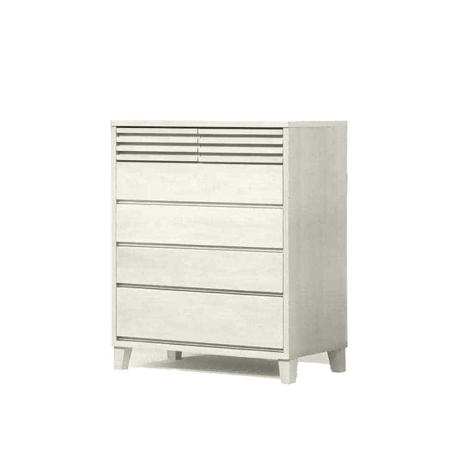 自社配送有 ホワイト 洋服収納チェスト タンス 8収納 引出し ガラス天