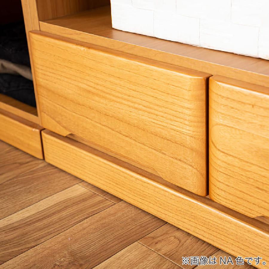 ワードローブ おしゃれ 収納 衣類収納 チェスト タンス ハンガーラック 大容量 洋服 幅80cm マルチタンス マースト80 オープン 桐 ブラウン (配送員設置)の画像