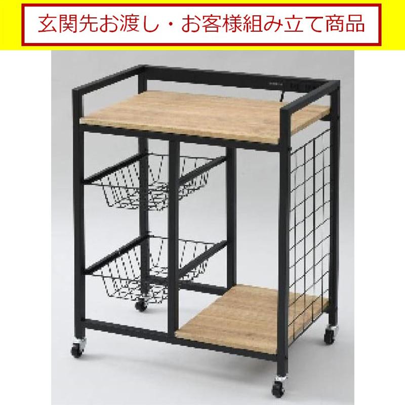 キッチンワゴン キャスター付き おしゃれ キッチン収納 W オーク キッチンワゴン キャスター付き おしゃれ キッチン収納 W オーク