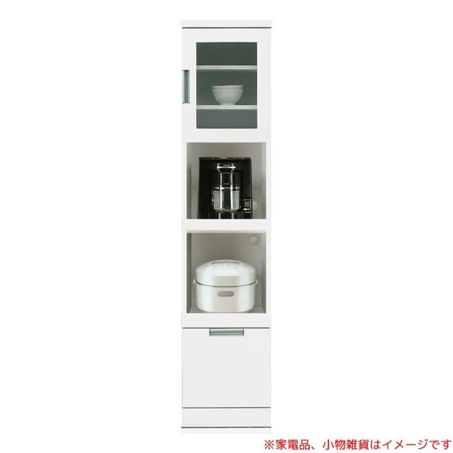 食器棚 スリム 白 40 キッチン収納 キッチンボード スペースボード