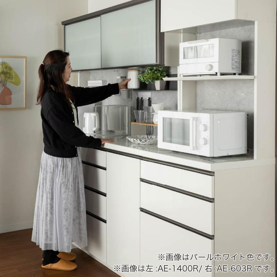 収納家具 【FU796】☆ イーナ レンジ台 オリバ ホワイト 180cm×90cm 