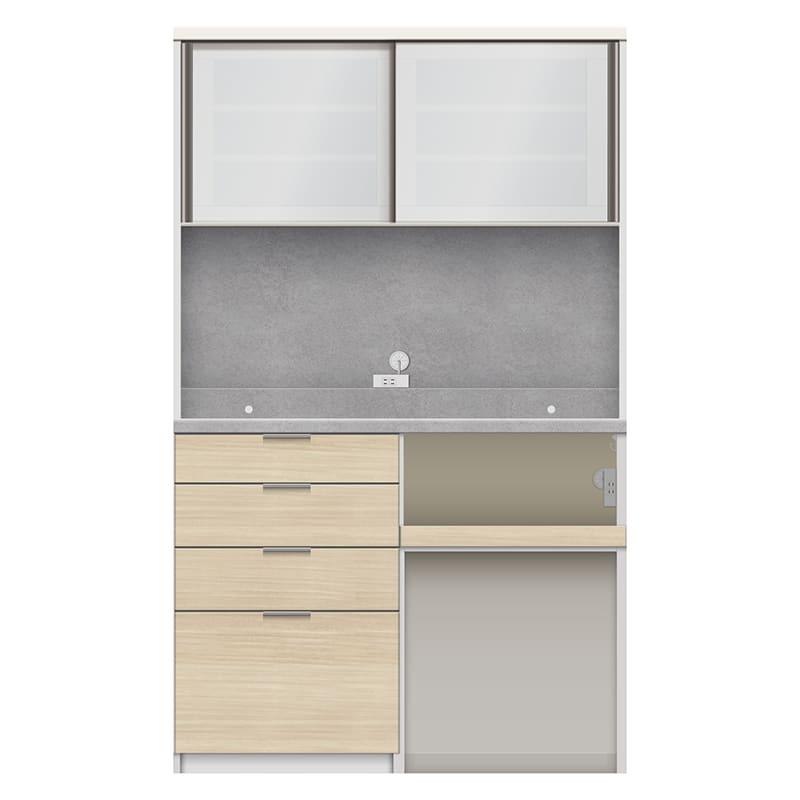 パモウナ 食器棚 キッチンボード 幅120cm 奥行45cm 日本製 キッチン