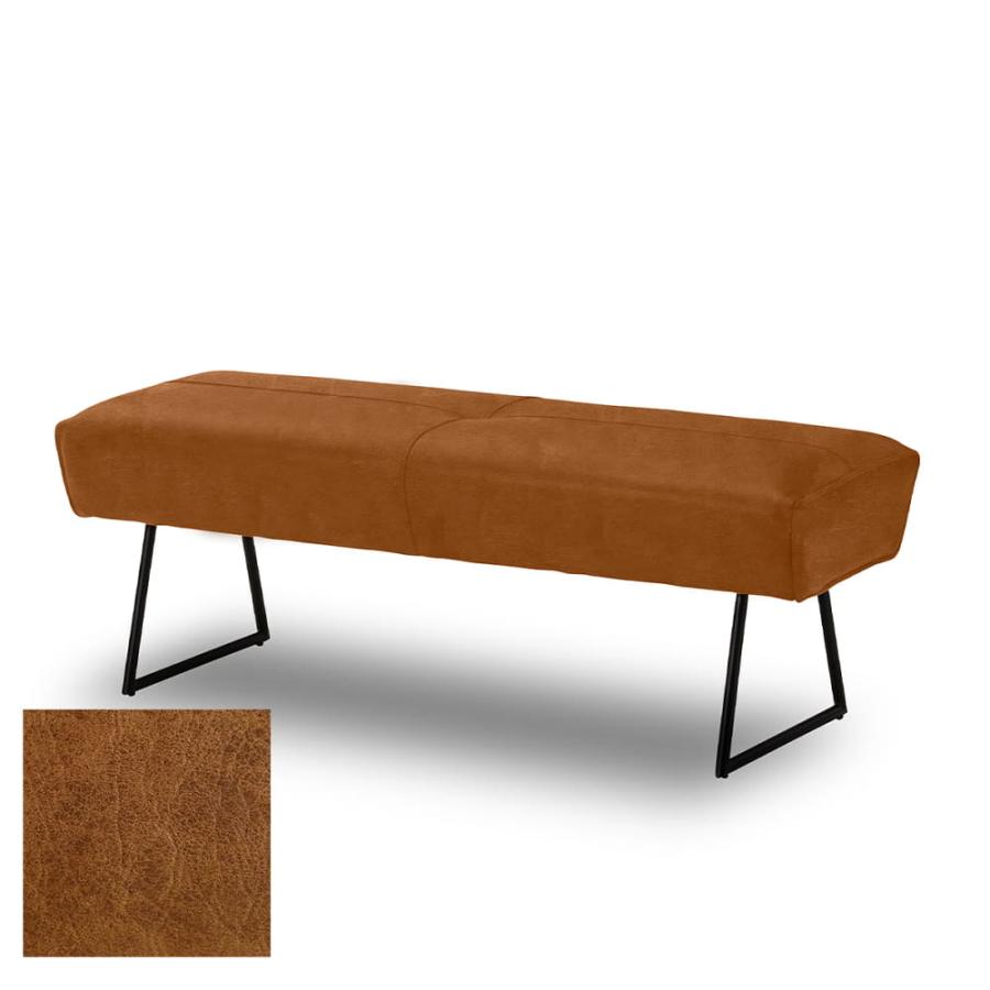 レザーベンチ キャメル　ダイニングベンチ イス チェア 関家具 ベンチ ダイニングチェア 幅120cm レザーテックス 高密度