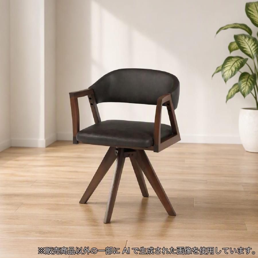 シギヤマ家具工業 LDチェア レブル 回転チェア WN/DBR (宅配便) : 島忠
