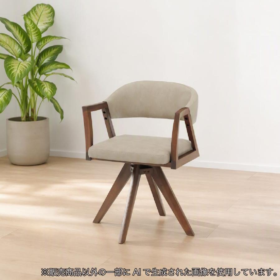 シギヤマ家具工業 LDチェア レブル 回転チェア WN/IV (宅配便) : 島忠