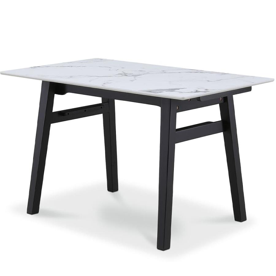 伸長ダイニングテーブル キッシュ 90 ホワイト (玄関先お渡し商品