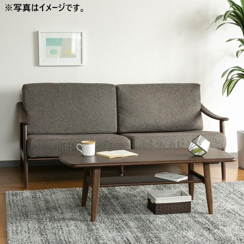 テーブル リビング おしゃれ 北欧 木製 幅120cm 棚 パソコンデスク