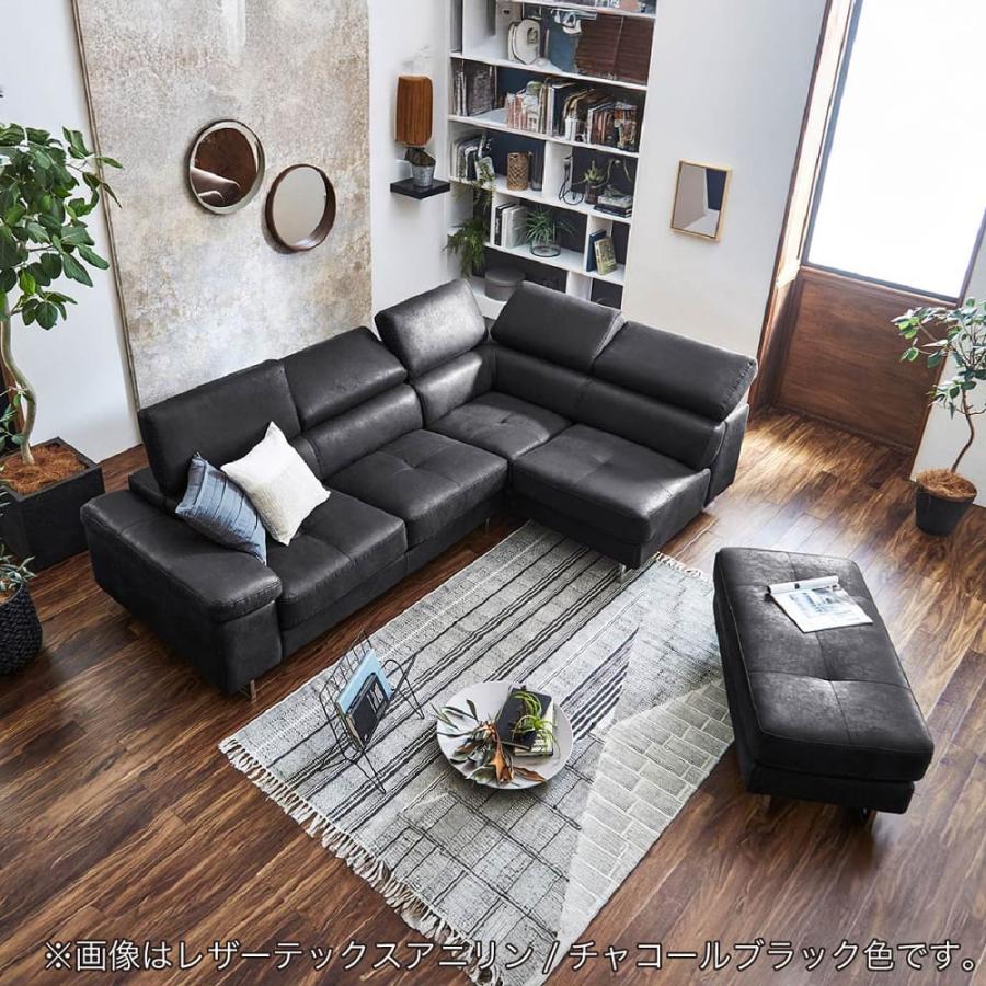 関家具 【レザーテックス】 シェーズロングソファ プレーゴ 左