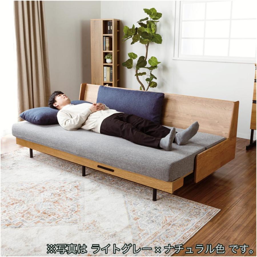ごろ寝ソファ ソファーベッド エゼ 180 VN/Dグレー (配送員設置