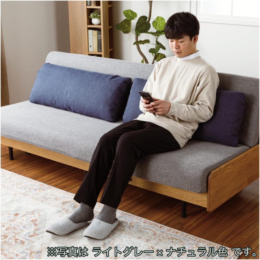 ごろ寝ソファ ソファーベッド エゼ 180 BR/Dグレー (配送員設置