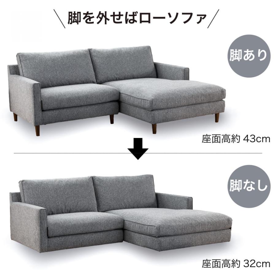 シェーズ ロングソファー グレー×ブラック 売場展開中！！