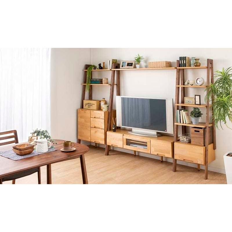 シェルフ 棚 収納 おしゃれ ナチュラル リビング 収納棚 木目 リーフ