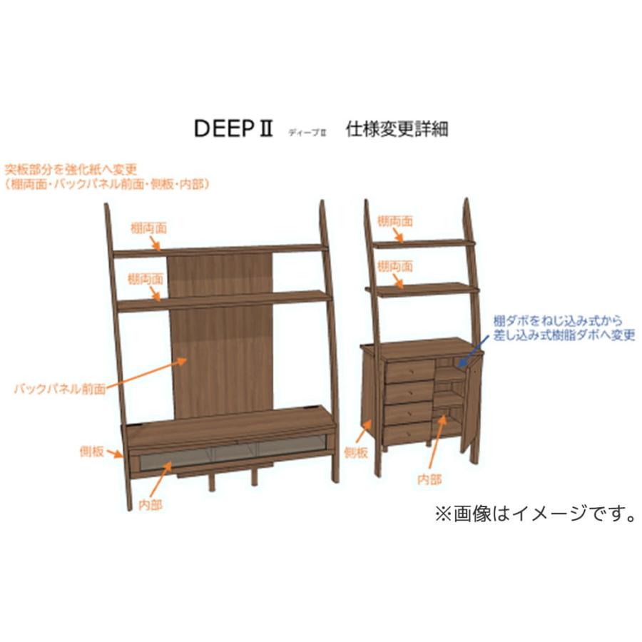 シェルフキャビネット　ディープII　シェルフキャビネット４０左開　ウォールナット（ＷＮ） (配送員設置)