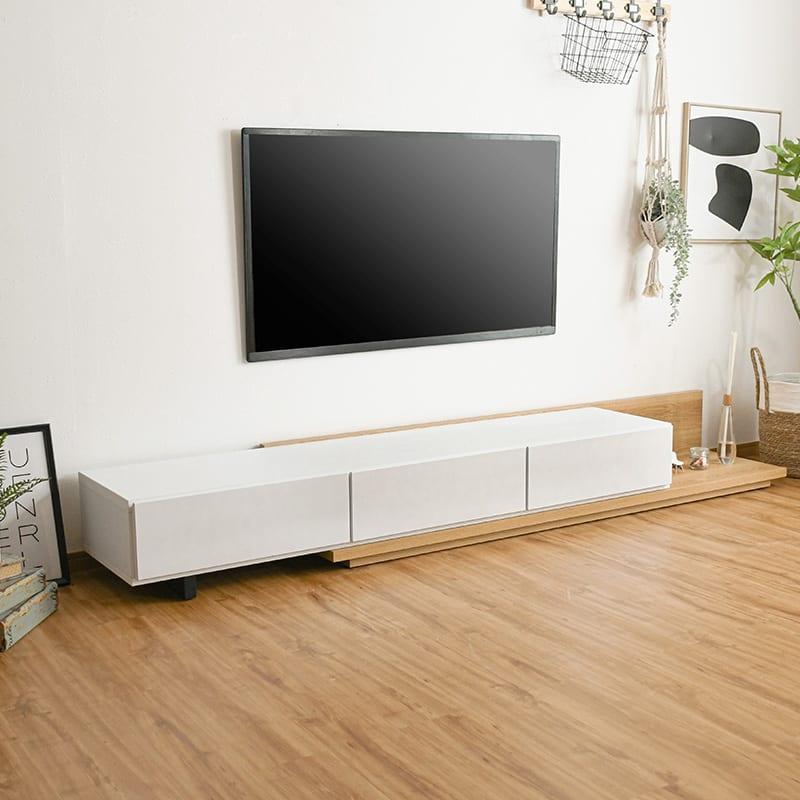 ネット限定】180~300ローボード(テレビ台) NS WH/NA (大型配送便