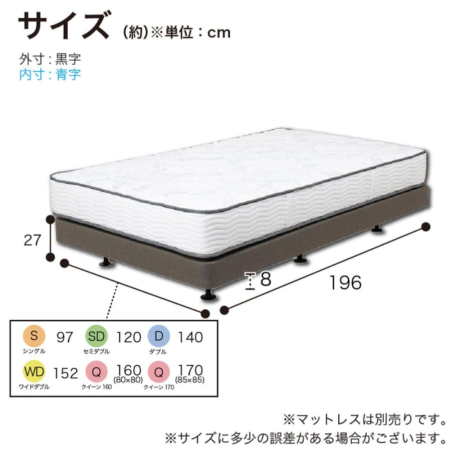 SIMMONS ［シモンズ］ ワイドダブルベッドフレーム 共通ボックス