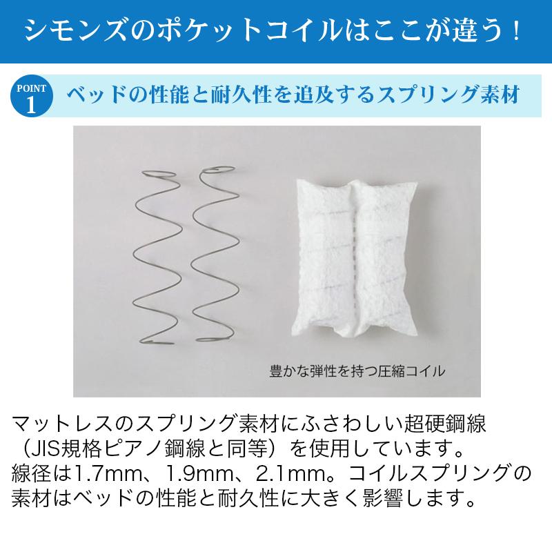 シモンズ マットレス シングル ベッド用 ポケットコイル 6.5インチ ニューフィット2 AB16S04  日本製 (配送員設置) | SIMMONS | 13