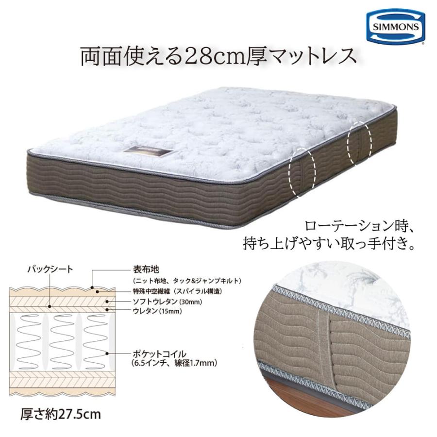 SIMMONS シモンズ マットレス セミダブル ベッド用 抗菌 防臭 SIMMONS シモンズ マットレス セミダブル ベッド用 抗菌 防臭