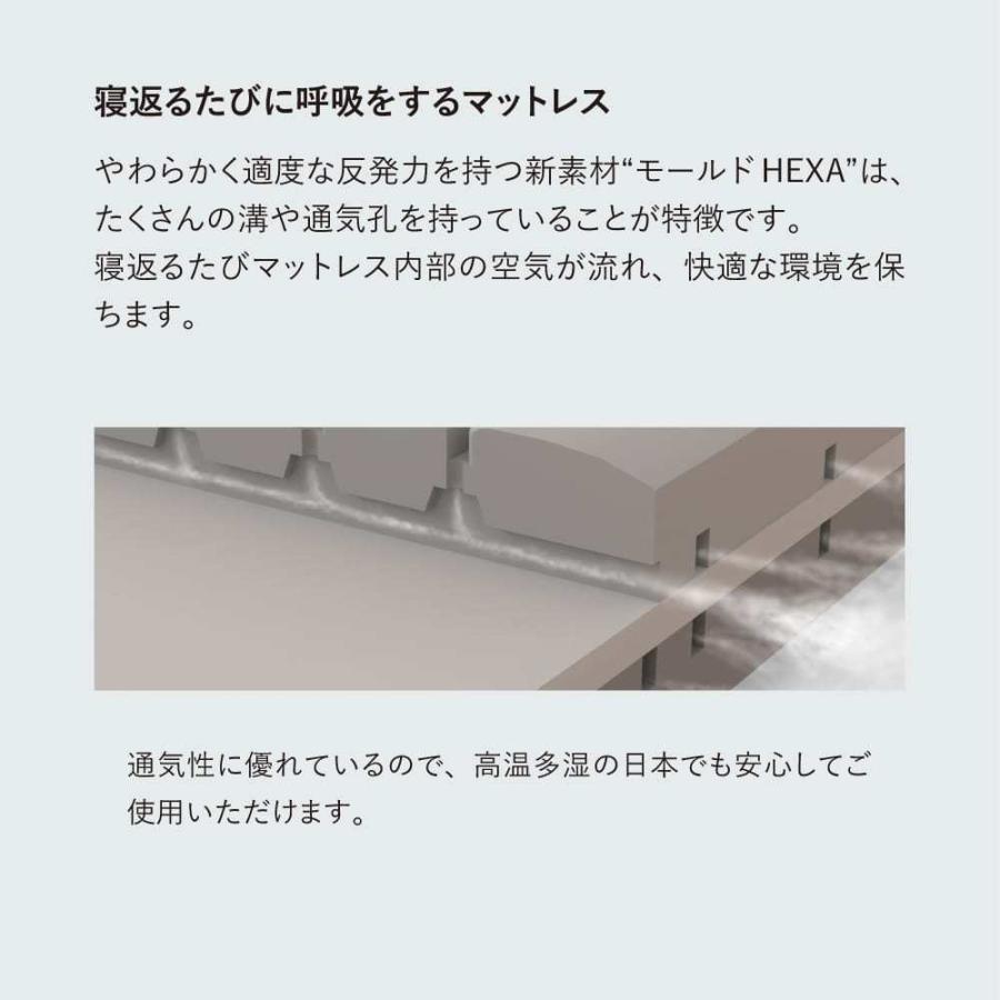 カリモク マットレス セミダブル muff「マフ」 N307m4COG フロス 一体型タイプ モールドウレタンフォーム モールドHEXA（ヘキサ） (配送員設置)_5