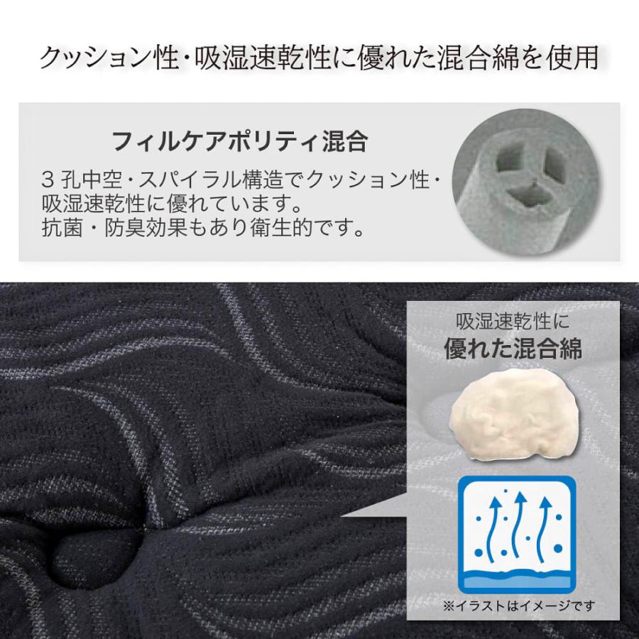 SIMMONS ［シモンズ］ 8.25エッセンシャルブラックカスタムMD（ダブル