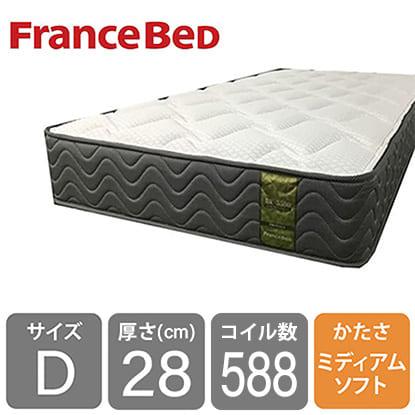 フランスベッド FranceBed マットレス ダブル 高密度連続スプリング 厚さ28cm ダブルマットレス LT−5500S PW