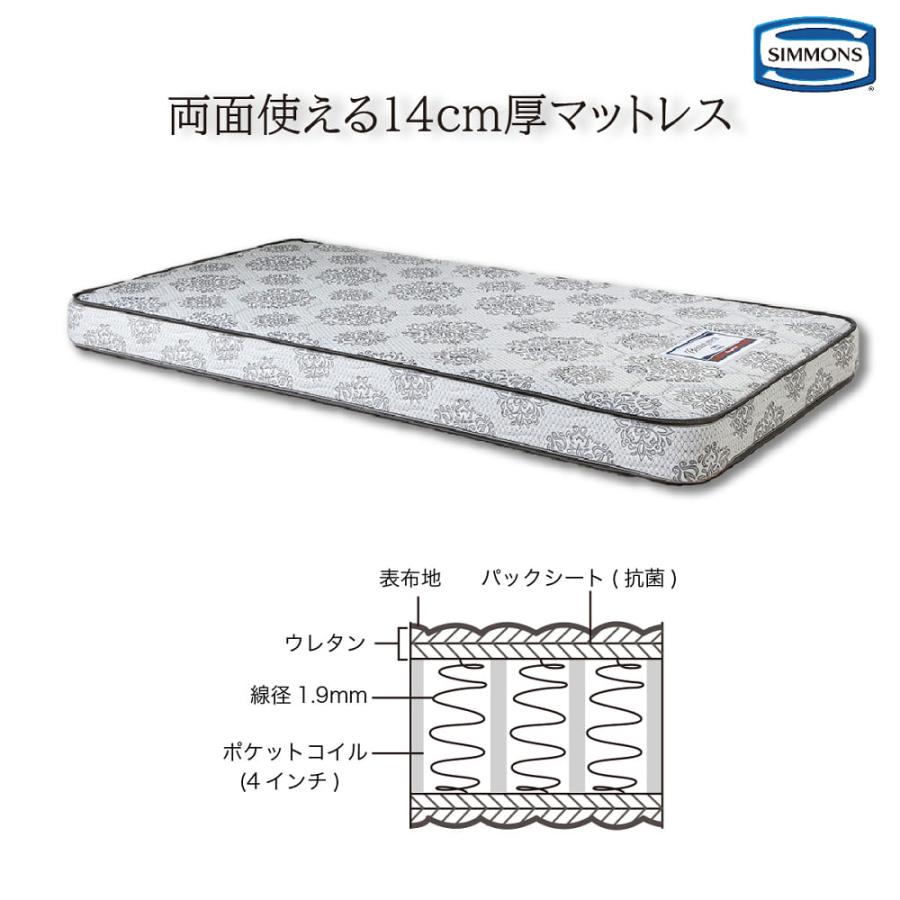 SIMMONS シモンズ 正規品 シングル マットレス 4インチ SIMMONS シモンズ 正規品 シングル マットレス 4インチ