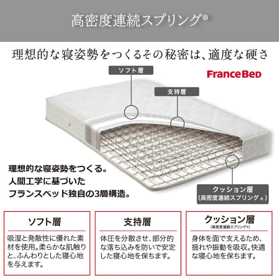 フランスベッド FRANCE BED シングルベッドフレーム フランスベッド（FRANCEBED） [フランスベッド]セミシングルマットレス