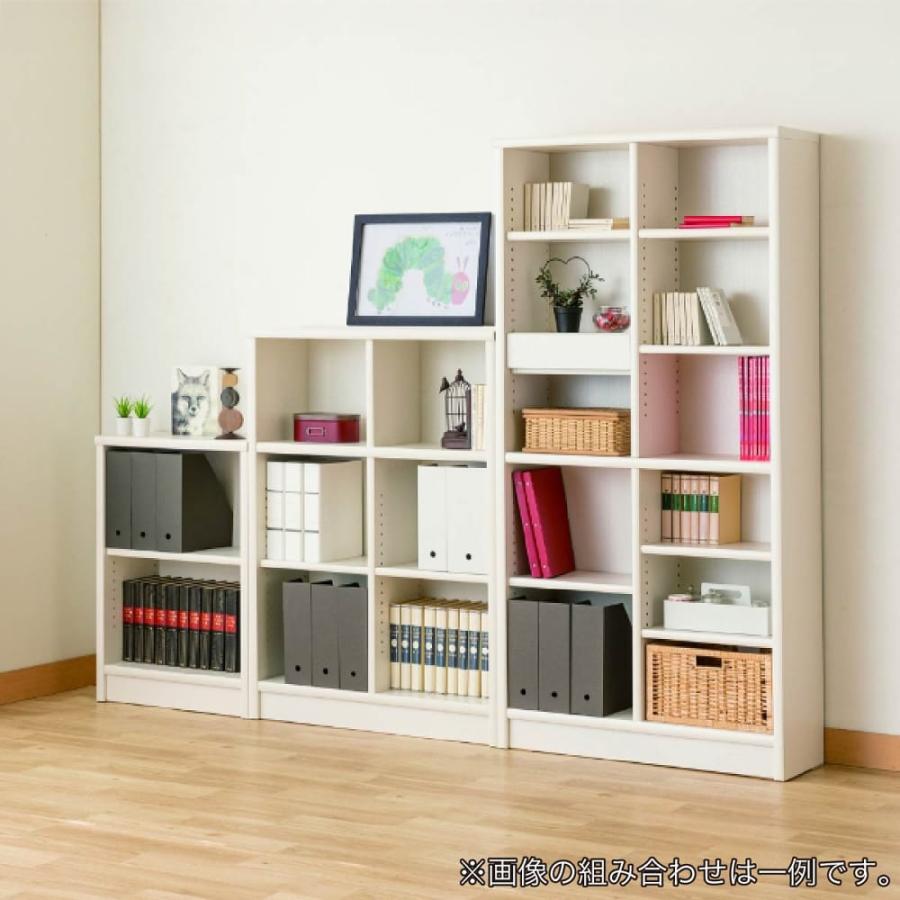 小島工芸 書棚 アコード110H(ウォールモカ) 本棚 おしゃれ 大容量 収納