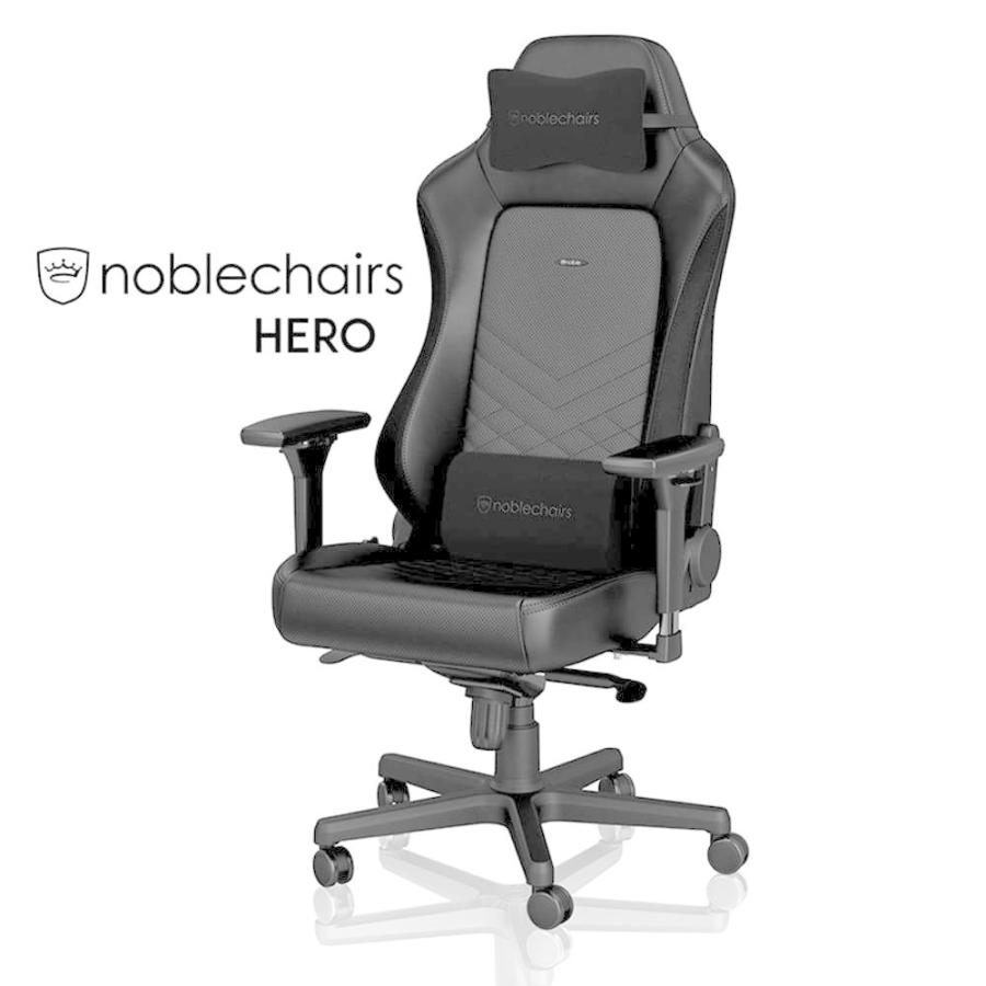 ゲーミングチェア ノーブルチェア HERO NBL-HRO-PU-BLA-SGL ブラック 