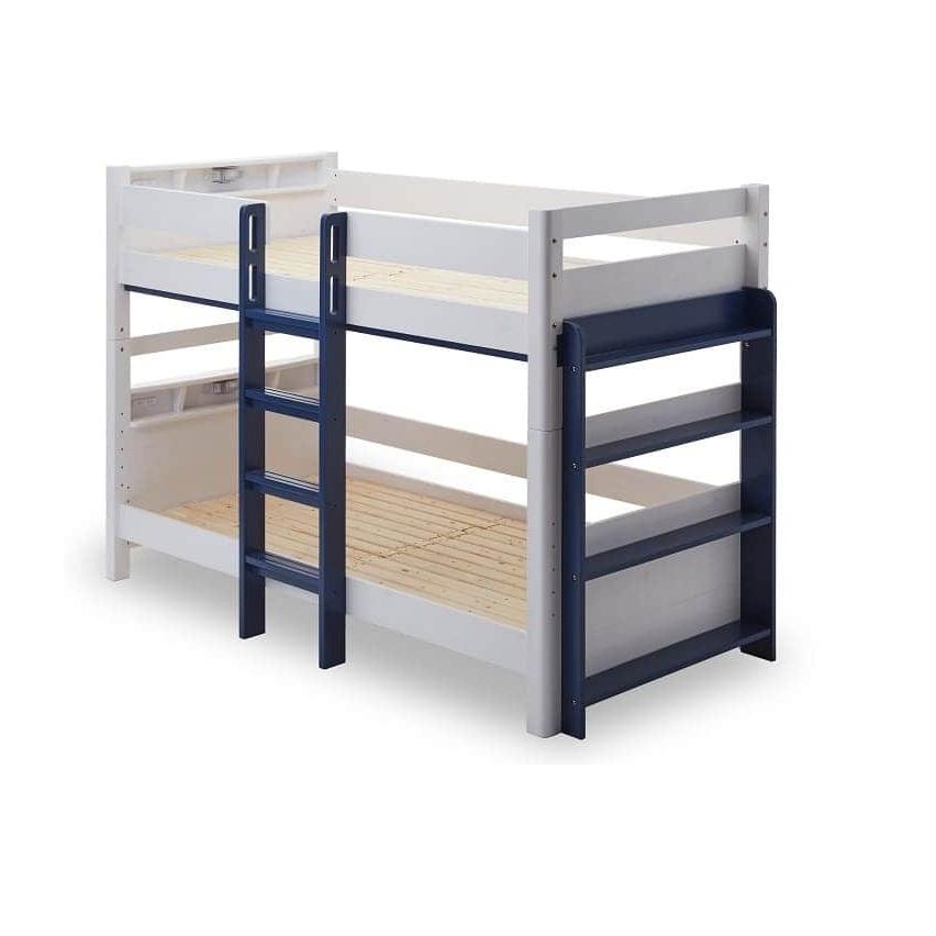 二段ベッド 二段ベット 2段ベッド おしゃれ 分割 階段 子供 大人 コンセント Ledライト 木製 無垢材 収納 耐震 二段ベッド ストラ Wh Nb 配送員設置 島忠 ホームズ Paypayモール店 通販 Paypayモール