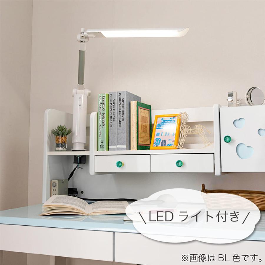 棚付デスク【ライト付き】 ESステラMS-523 WP/HCL-8W(配送員設置 棚付デスク【ライト付き】 ESステラMS-523 WP/HCL-8W(配送員設置
