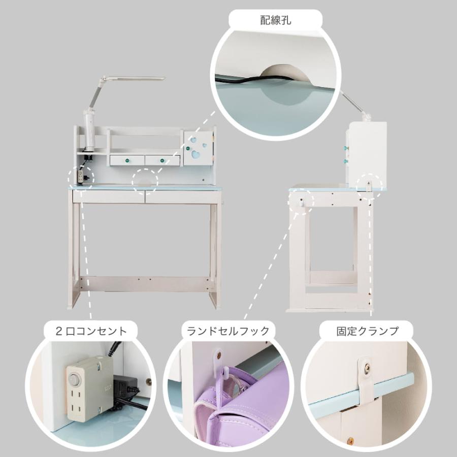 棚付デスク【ライト付き】 ESステラMS-523 WP/HCL-8W(配送員設置 棚付デスク【ライト付き】 ESステラMS-523 WP/HCL-8W(配送員設置