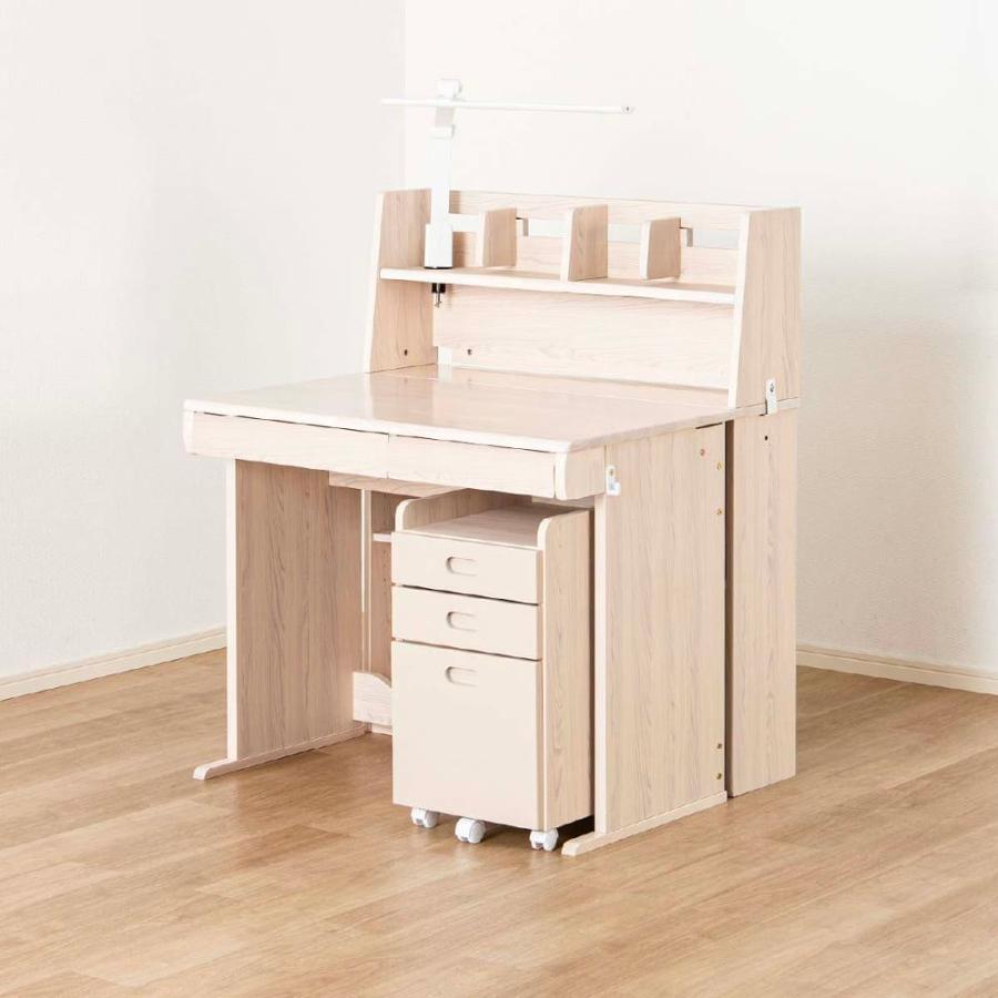 最終価格 引き出し付きテーブル　デスク 棚付デスク ESフレクス2 MMD−560 WW−WW／NL−12W