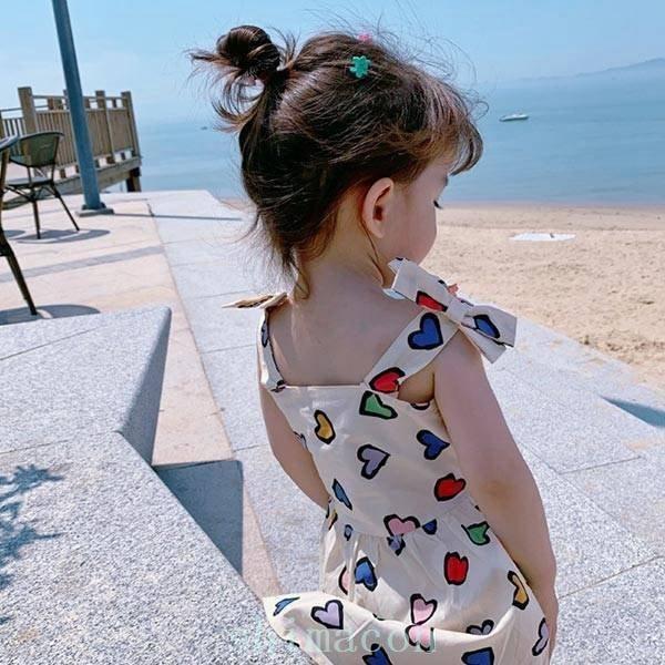 中華のおせち贈り物 ベビー服 シューズ 夏 子供服女の子ワンピースノースリーブおしゃれ西洋ビーチハートかわいい可愛い子ども服 こども服ガールズキッズ女服夏 Ism Com Ge
