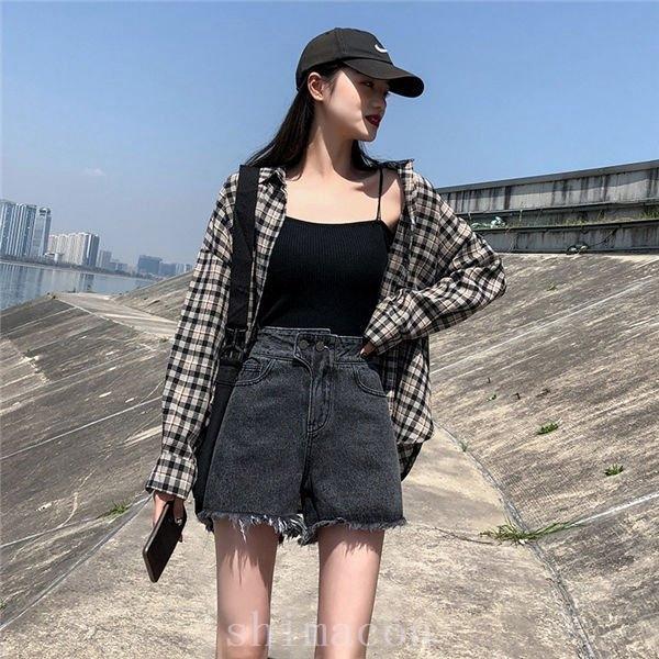 レディースファッション オリジナルデザイン手作り商品 ショートパンツレディースデニム短パンハーフパンツショーツファッションおしゃれボトムス裾フリンジ 高校生中学生女子高生学生春夏 Jqgwfvwhgy Wrestlesquare Com