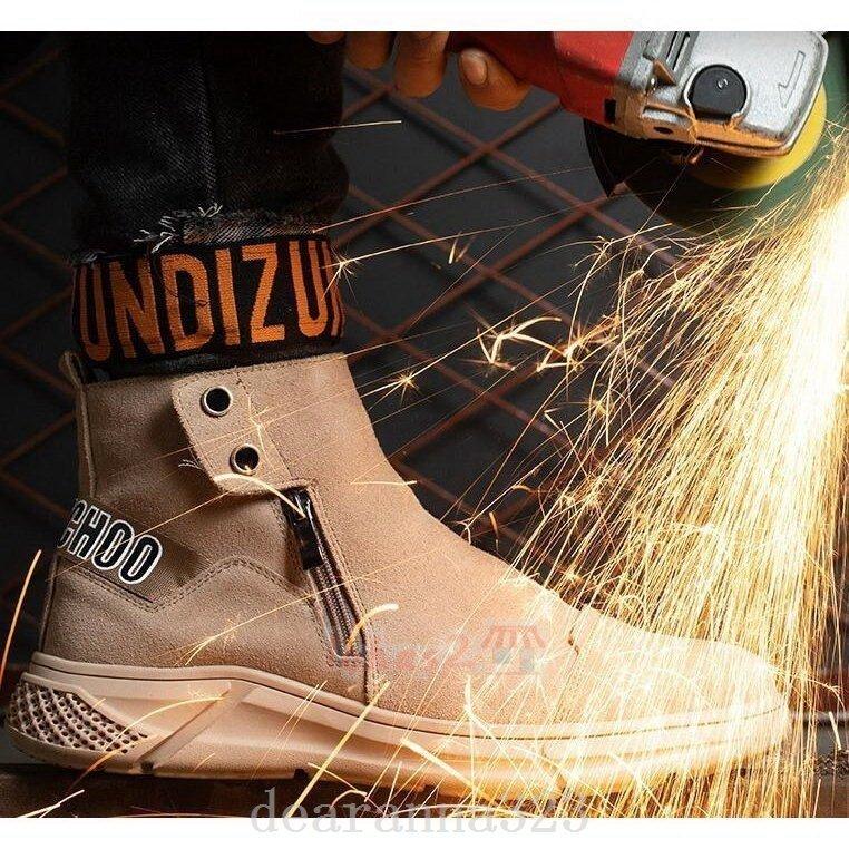 メール便送料無料対応可 革靴ハイカット安全靴メンズnew溶接用安全靴鋼先芯刺す叩く防止防滑絶縁履きやすい工場靴安全靴スニーカーおしゃれ Discoversvg Com