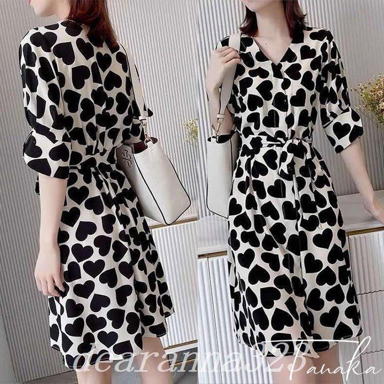 オープニング 大放出セール シフォンワンピースレディース40代キレイめマキシ丈ワンピース春夏半袖ワンピース心柄結婚式ドレスオシャレ上品着痩せ ワンピース サイズ S Www We Job Com