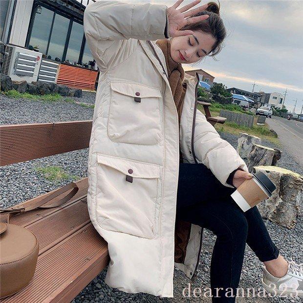 中綿ダウンジャケットレディースロングコートカジュアル冬服ゆったりダウンジャケットダウンコート厚手フード付き暖かいアウター防風防寒学生 3axlwzocxb ファッション Www Velver Hu