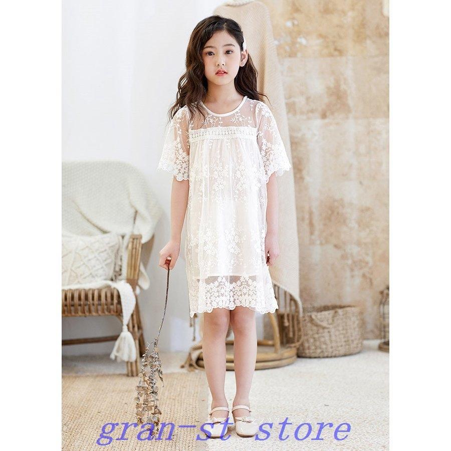 17超人気 ワンピース白ワンピースフォーマルワンピースの子子供服夏キッズジュニア子供ドレス韓国子供服白無地プレゼント発表会着痩せ可愛い110 165cm Democracia Tv