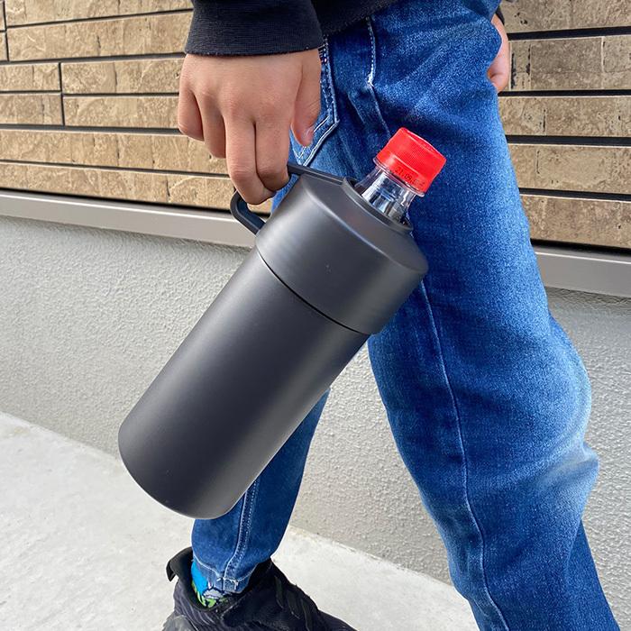 STOS(ストス) ペットボトルクーラーケース サックスブルー ライトカーキ ベージュ チャコールグレー シルバー サンドベージュ |  | 01