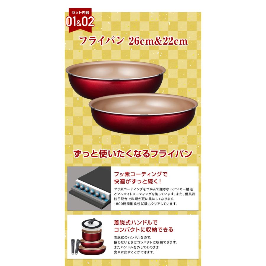 evercook エバークック アルファ フライパン着脱7点セット+おさかな