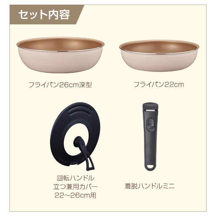 エバークック 着脱4点セット アイボリー EFIS4IV 着脱式 IH対応 500日