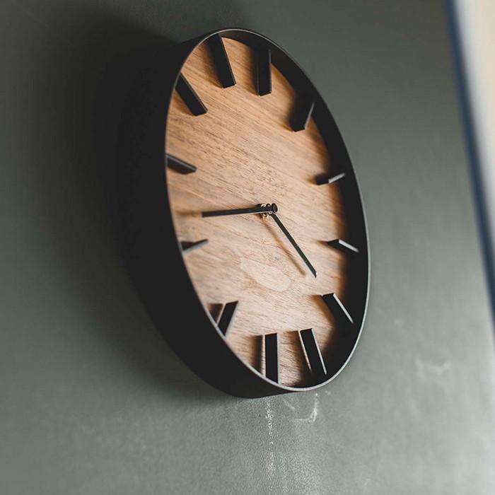 ウォールクロック リン ナチュラル ブラウン